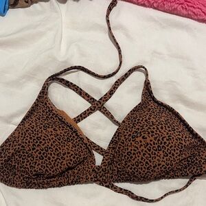 Xhilaration Leopard Print Bikini Top